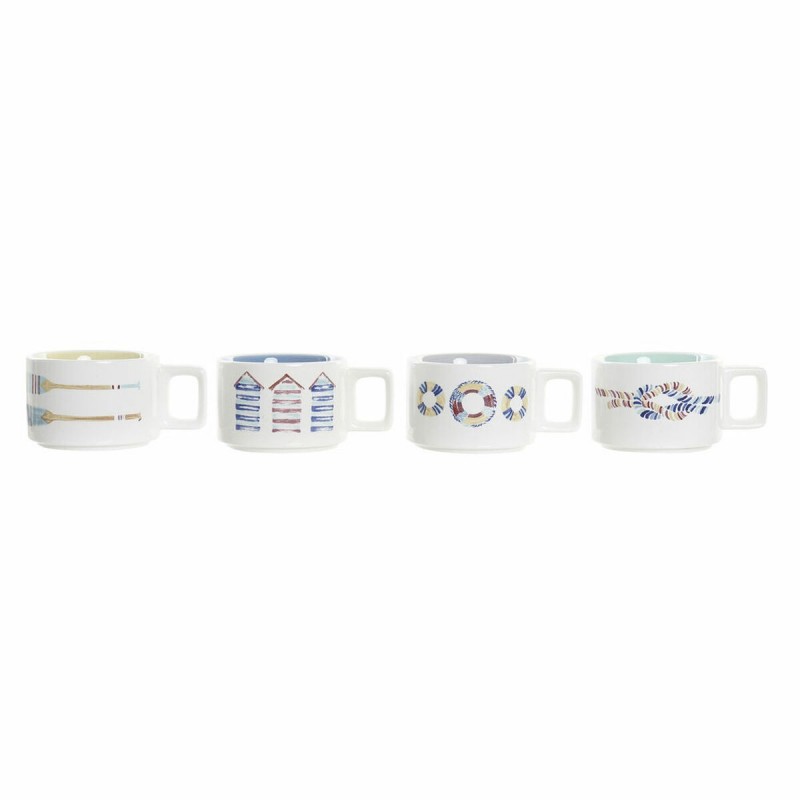 Tazza DKD Home Decor Azzurro Multicolore Metallo Dolomite 260 ml