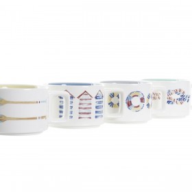 Tazza DKD Home Decor Azzurro Multicolore Metallo Dolomite 260 ml