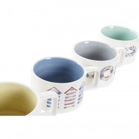 Tazza DKD Home Decor Azzurro Multicolore Metallo Dolomite 260 ml