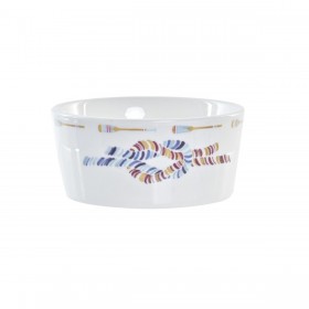 Set da Aperitivo DKD Home Decor Azzurro Naturale Bambù Gres Mediterraneo 19,7 x 19,7 x 1 cm (5 pcs)