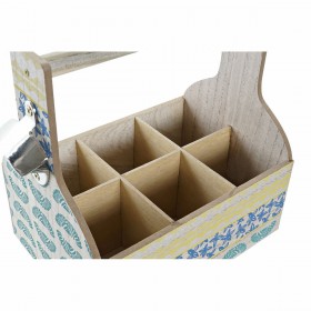 Portabottiglie DKD Home Decor 27 x 16,5 x 25 cm Azzurro Turchese Legno MDF (2 Unità)