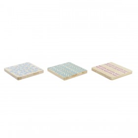 Sottobicchieri DKD Home Decor Africa Bambù Coloniale Africano (6 pcs)