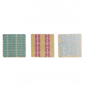 Sottobicchieri DKD Home Decor Africa Bambù Coloniale Africano (6 pcs)