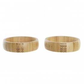 Insalatiera DKD Home Decor Naturale Bambù 20 x 20 x 5 cm