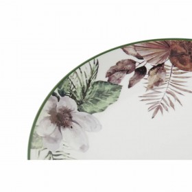 Piatto Piano DKD Home Decor Fiori Porcellana (27 x 27 x 2 cm)