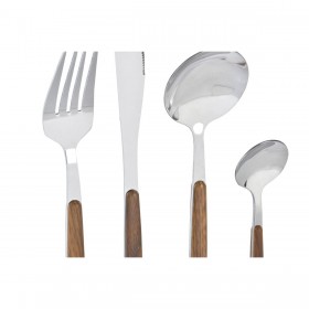 Posate DKD Home Decor Argentato Naturale Acciaio inossidabile (3 x 2 x 21 cm)