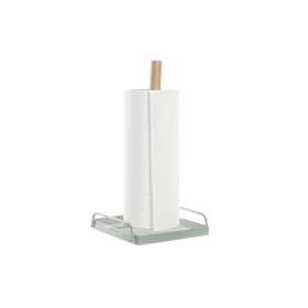 Portarotolo di Carta da Cucina DKD Home Decor Beige Metallo Menta Pino (16 x 15 x 29,5 cm) (2 Unità)