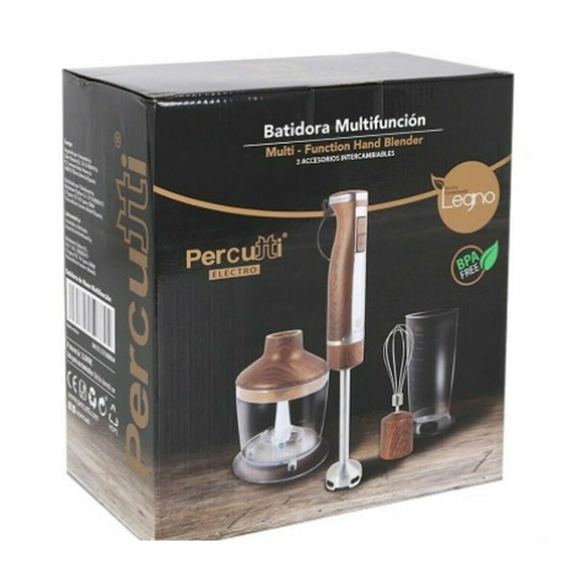 Frullatore a Immersione Multifunzione con Accessori Percutti Nero 1100 W