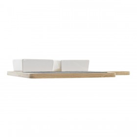 Set da Aperitivo DKD Home Decor Tapas Bambù Gres Lavagna 3 Pezzi 31 x 20 x 5 cm