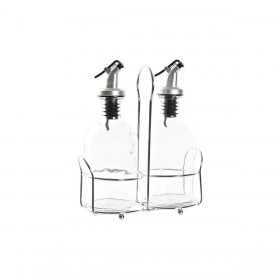 Oliera DKD Home Decor Acetiera Trasparente Metallo Cristallo (2 Unità) (2 pcs)