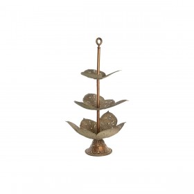 Portafrutta DKD Home Decor Dorato Metallo 42 x 42 x 80 cm