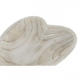 Vassoio per aperitivi DKD Home Decor Marrone Chiaro Naturale Cuore Tropicale 35 x 24 x 4 cm
