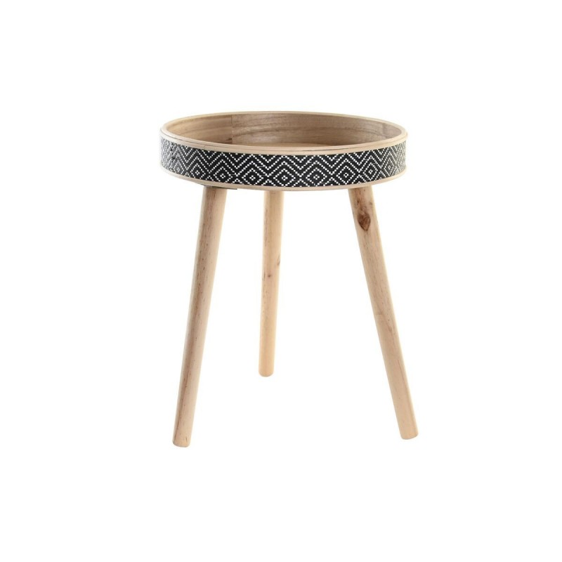 Vassoio DKD Home Decor Nero Naturale Legno 41 x 41 x 50 cm
