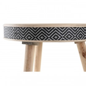 Vassoio DKD Home Decor Nero Naturale Legno 41 x 41 x 50 cm