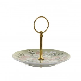 Portafrutta DKD Home Decor Verde Beige Metallo Porcellana Tradizionale 27 x 27 x 34 cm