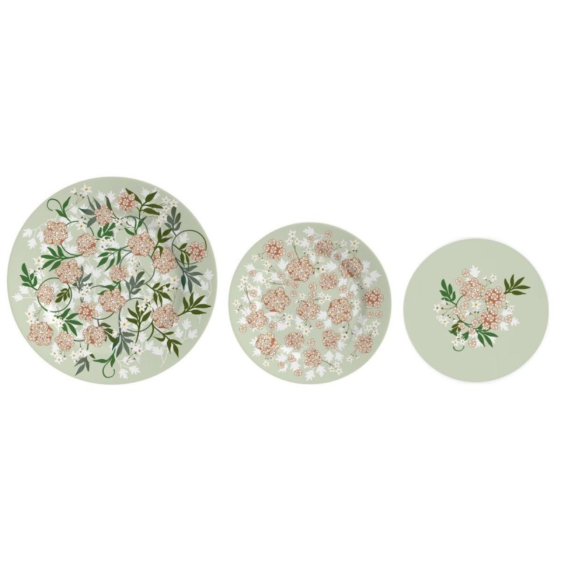 Piatto da pranzo DKD Home Decor Porcellana Tradizionale 27 x 27 x 3 cm 18 Pezzi