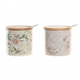 Portazucchero DKD Home Decor Bambù Dolomite (7,5 x 7,5 x 7,5 cm)