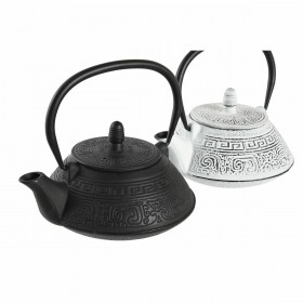 Teiera DKD Home Decor Nero Acciaio inossidabile Bianco (2 Unità)