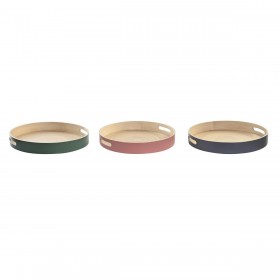 Vassoio DKD Home Decor 38 x 38 x 5,5 cm (3 Pezzi)