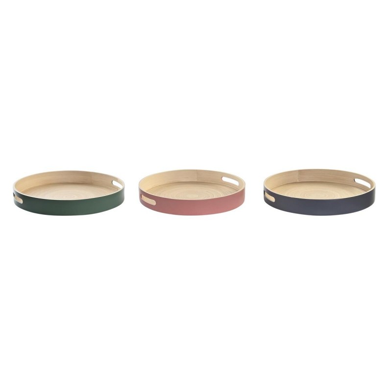 Vassoio DKD Home Decor 38 x 38 x 5,5 cm (3 Pezzi)