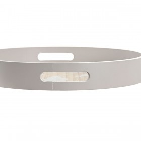 Vassoio per aperitivi DKD Home Decor Azzurro Bianco 35 x 35 x 5 cm Legno MDF (2 Unità)