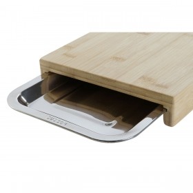 Tagliere DKD Home Decor Naturale Bambù Acciaio inossidabile 28 x 21,5 x 4,2 cm
