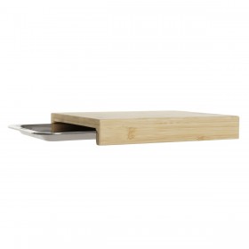 Tagliere DKD Home Decor Naturale Bambù Acciaio inossidabile 28 x 21,5 x 4,2 cm
