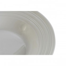 Piatto Fondo DKD Home Decor Bianco Porcellana 20 x 20 x 3 cm