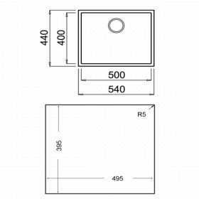 Lavello a Una Vasca Teka Square 50.40 TG (60 cm)