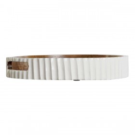 Vassoio per aperitivi DKD Home Decor Bianco Marrone scuro Legno di mango 30 x 30 x 5 cm
