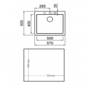 Lavello a Una Vasca Teka FORSQUARE 50 40 TG (60 cm)
