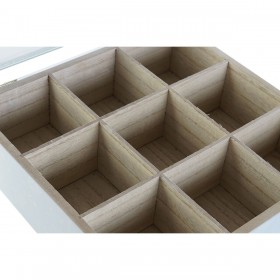 Scatola per Infusioni DKD Home Decor Azzurro Bianco Verde Lilla Metallo Cristallo Legno MDF (3 Unità)