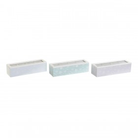 Scatola per Infusioni DKD Home Decor Azzurro Verde Lilla Cristallo Legno MDF (3 Unità)