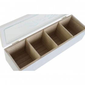 Scatola per Infusioni DKD Home Decor Azzurro Verde Lilla Cristallo Legno MDF (3 Unità)