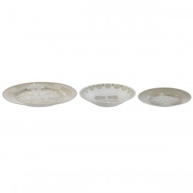 Set di Stoviglie Home ESPRIT Azzurro Beige Porcellana 18 Pezzi 27 x 27 x 2 cm