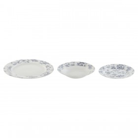 Set di Stoviglie Home ESPRIT Azzurro Porcellana Floreale 18 Pezzi 27 x 27 x 2 cm