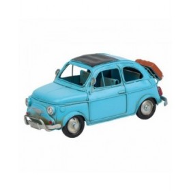 Statua Decorativa Alexandra House Living Azzurro Chiaro Ferro ABS Moto Trailer 10 x 10 x 34 cm