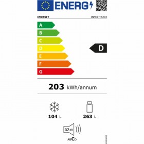Frigorifero combinato Indesit INFC9 TA23X Acciaio inossidabile (203 x 60 cm)