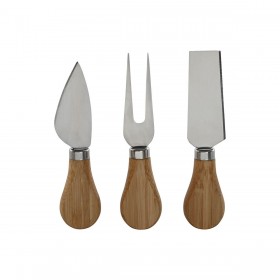 Tagliere Home ESPRIT Naturale Bambù Acciaio inossidabile 41 x 18,3 x 2 cm (4 Pezzi)