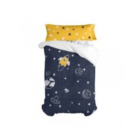 Set di copripiumino HappyFriday Mr Fox Starspace  Multicolore Singolo 2 Pezzi