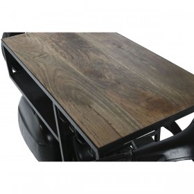 Portabottiglie Home ESPRIT Marrone Nero Ferro Legno di mango 195 x 70 x 106 cm