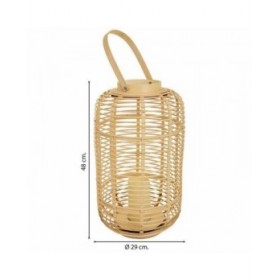 Lanterna Alexandra House Living Naturale Bambù Rattan 29 x 48 x 29 cm