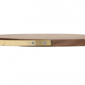Tagliere Home ESPRIT Dorato Naturale Metallo Acacia 32,3 x 31,3 x 1,4 cm