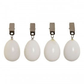 Molletta per Mantenere la Tovaglia Home ESPRIT Bianco 3,5 x 3,5 x 5,5 cm