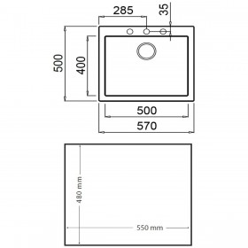 Lavello a Una Vasca Teka Forsquare 50.40 TG Bianco