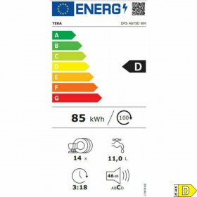 Lavastoviglie Teka DFS 46750 Bianco 60 cm