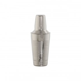 Shaker per cocktail Home ESPRIT Dorato Argentato Acciaio inossidabile 9,5 x 9,5 x 22 cm