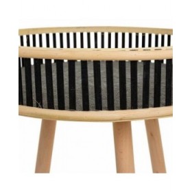 Set di 3 tavoli Alexandra House Living Nero Legno Bambù