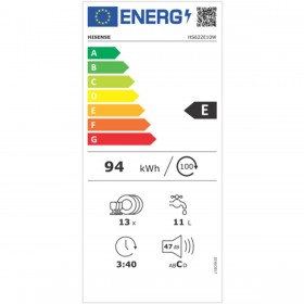 Lavastoviglie Hisense HS622E10W Bianco 60 cm