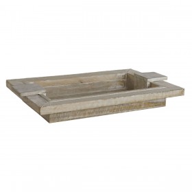 Vassoio per aperitivi Home ESPRIT Bianco Moderno Decapaggio 48 X 30,5 X 7,5 cm